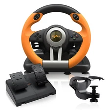 PXN V3II Gaming Racing Steering Wheel Pedals For Xbox PC PS3 PS4 Switch Orange