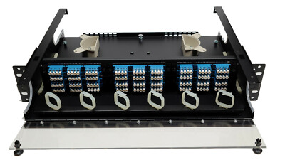 144 Fiber 2RU Rack Mount FDP Patch Only w/ 36 LC/UPC Quad Adapters ...
