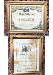 Antique-Ohio-Marriage-License-German-Baptismal-Certificate-from-Iowa-1860-1870