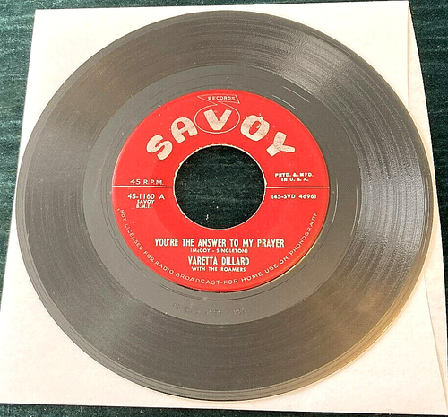 Varetta Dillard: Promise Mr. Thomas/You're the Answer... 45 Savoy R&B VG- HEAR - Picture 1 of 2