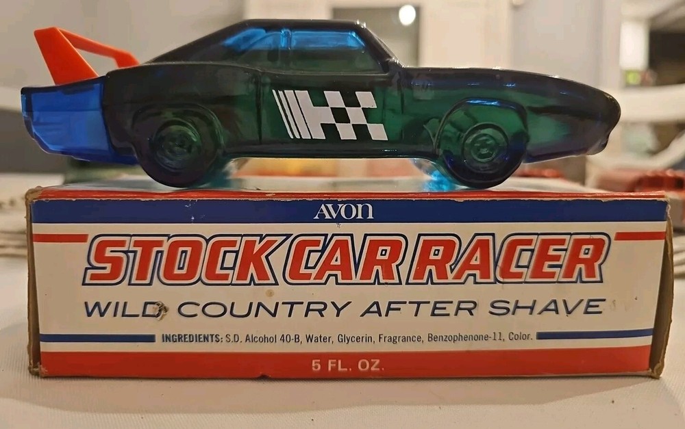 Vintage Avon Stock Car Racer Electric Pre-Shave Lotion - Full W/ Orig Box