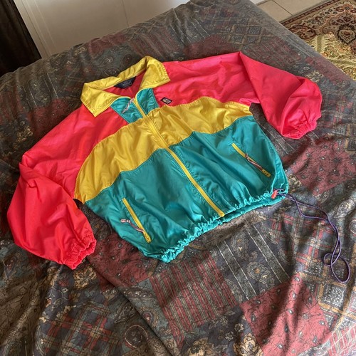 Rare Vtg WOOLRICH Sigmet Gear Color Block Windbreaker Jacket 90s Colorful Large? - Picture 15 of 15