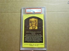 Jocko Conlan Signed Hall of Fame HOF Postcard PSA Certified Encapsulated 