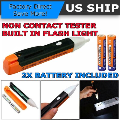 Voltage Electric Tester Volt Detector Test Pen AC DC Non-Contact Sensor ...