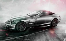 Cars mersedes slr Desk Mat Stitched