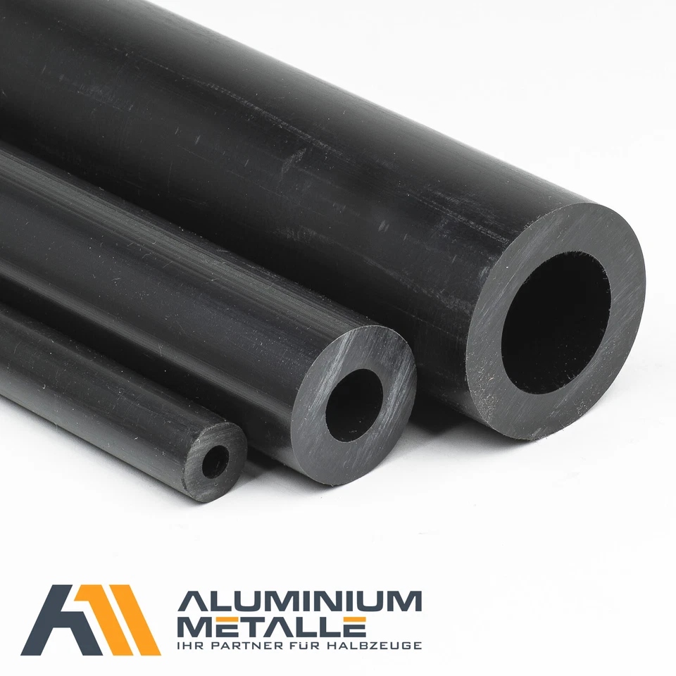 Asta cava POM Ø 20x5mm nera lunghezza 20/10 tubo a scelta POM-C tondo plastica - Immagine 3 di 4