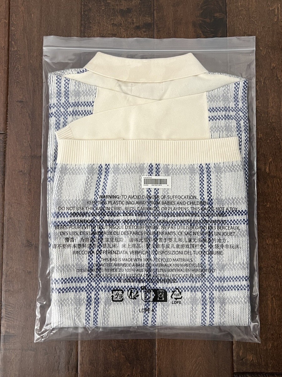 Supreme SS24 Plaid Knit S/S Polo Top Cream White Natural Supreme SS24 Plaid Knit S/S Polo Top Cream White Natural