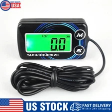 Digital Inductive Tachometer Tach Hour Meter Gasoline Engine Gauge For Car Boat_