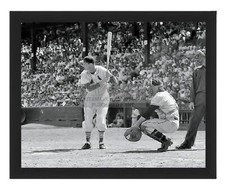 STAN MUSIAL ST. LOUIS CARDINALS BATTING FAMOUS STANCE BASEBALL 8X10 FRAMED PHOTO
