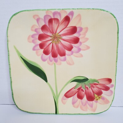 Paula Deen garden delights small square plate 7.5 in. Salad plate flowers 