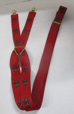 Vintage Santa Suspenders Christmas Clothing Clip On 34"