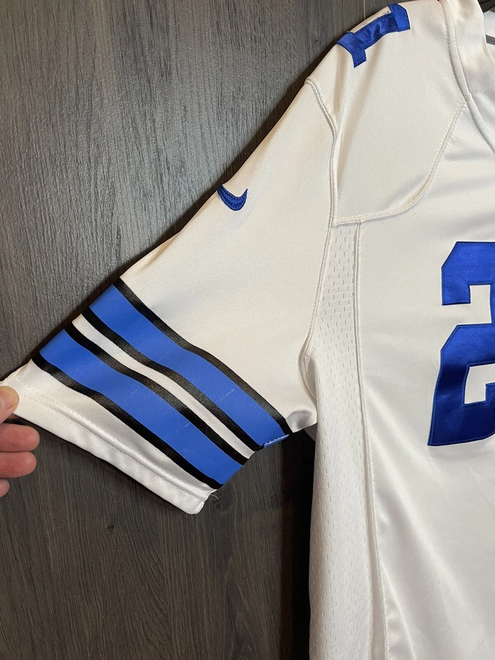 Camiseta cosida blanca para hombre Nike NFL Dallas Cowboys Ezekiel Elliott #21 3XL Foto 4 de 4