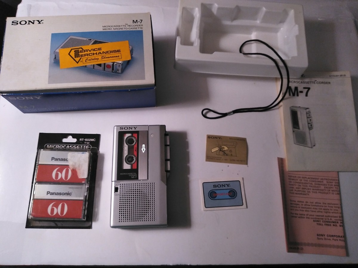 Sony M-7 Microcassette Micro Recorder Made in Japan With Box Not