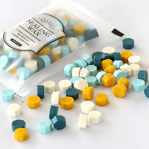 100Pcs/Bag Wax Sealing Beads DIY Letters Stamp Seal Melting Wax Wedding Envelope - Picture 32 of 59