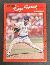 1990 Donruss Tony Fossas Baseball Rookie Card (RC) #457 Brewers Pitcher VG O/C. rookie card picture