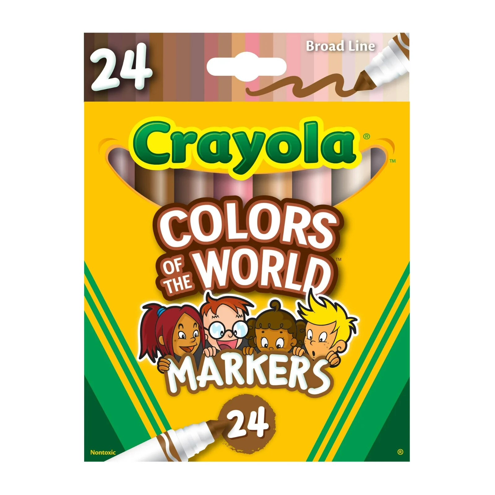 Crayola Colors of the World Markers 24 Count New