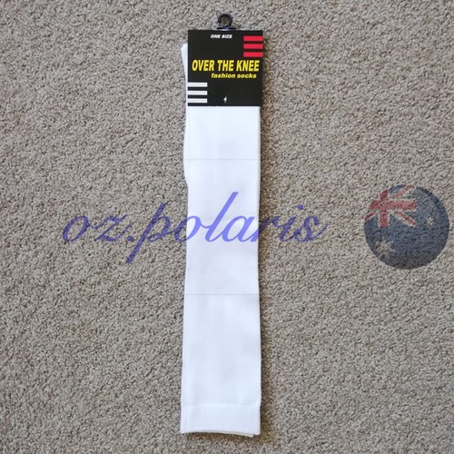 3 PAIRS OVER THE KNEE SOCKS High Thigh Girls Womens Long Stocking School Office - Picture 3 of 7