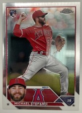 Michael Stefanic 2023 Topps Chrome Baseball #138 Los Angeles Angels Rookie RC