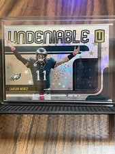 CARSON WENTZ 2019 UNPARALLELED UNDENIABLE EAGLES ASTRAL JERSEY PATCH RELIC /150!