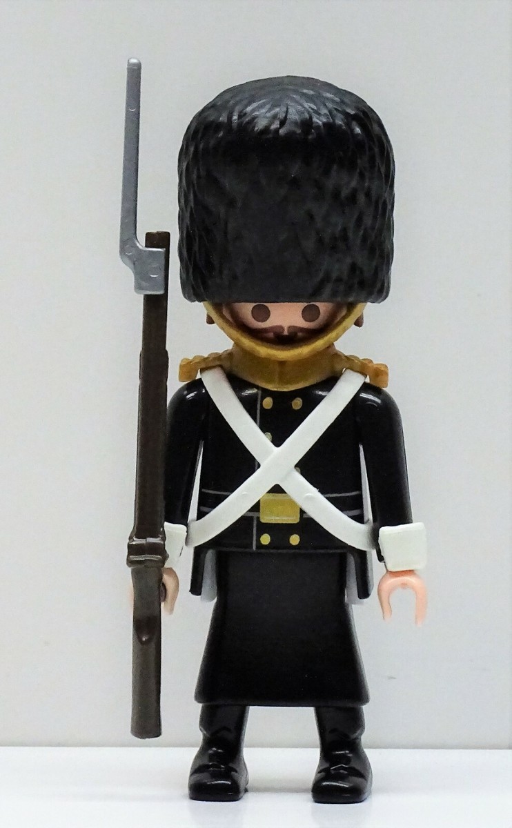 5 X Garde Hussard Dragon Soldat Bleu Blanc Playmobil Pour Napoleonic Custom RAR