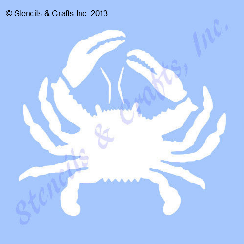 MINI STENCIL 3" GRANCHIO MODELLO VERNICE NAUTICA OCEANO ARTIGIANATO SPIAGGIA MARINA NUOVO - Foto 1 di 1