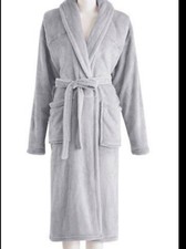 New Womens Ladies Fluffy Robe Soft Fleece Bathrobe