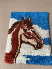 Latch Hook Horse Rug Wall Hanging 27 X 21