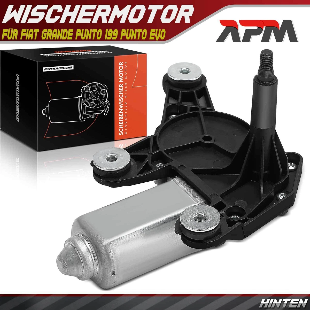 Moteur D'essuie-glace Avant 12V Pour Fiat Punto, Grande Punto, Punto Evo - Compatible ABARTH, Référence Multiple - 2