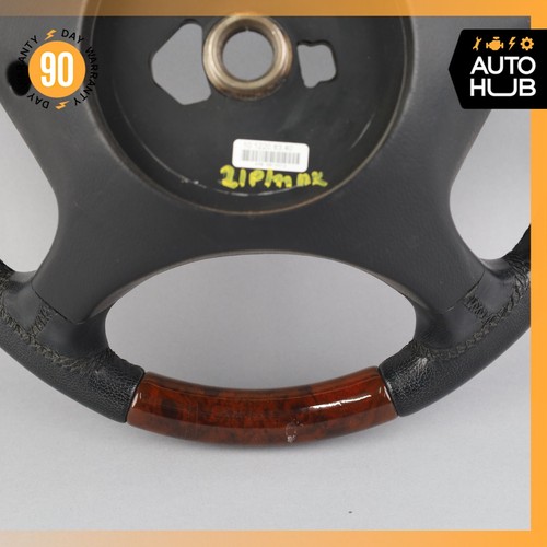 03-09 Mercedes R230 SL500 CLK320 CLK550 Steering Wheel Walnut Wood Black OEM - Picture 21 of 23