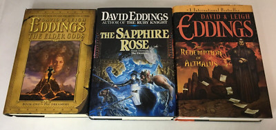 Lot of 3 David Edding Hardcover 1st Edition Books Sapphire Rose Althalus Elder