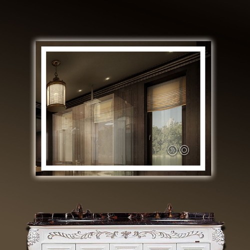LED Bathroom Mirror Vanity Mirror, Anti-Fog Dimmable Front Lighted Makeup Mirror - Picture 59 of 66