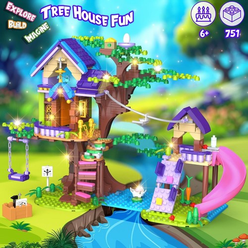 Creative Treehouse Building Set with Slides & Animals - 751Pcs Gift for Kids - Picture 4 of 9