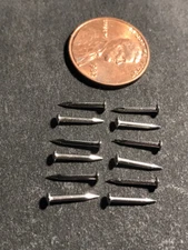 (12) Nickel faceplate / nameplate escutcheon pins - #18 x 3/8" 003-6650-049