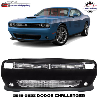 Front Bumper Cover Fascia & Grille Assembly Kit For 2015-2023 Dodge Challenger
