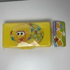 Sesame Street Beginnings Big Bird Yellow Plastic Wipes Travel Case 8x4in.
