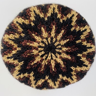 EUGENIA KIM Women Sienna Knit Beret Beanie Hat Black Gold  display picture 1