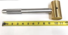 3 POUND SOLID BRASS HAMMER* KNURLED 1" SOLID ALUMINUM HANDLE *  MADE IN USA*