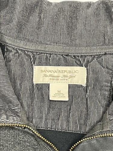 Banana Republic Sweater Mens Medium Dark Gray Pullover 1/4 Zip Casual Adult - Picture 5 of 12