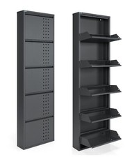 Dublin Schuhschrank Metall Schuhregal Schuhkipper verschiedene Größen Loch Schw