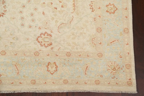 8x12 Floral Oushak-Chobi Oriental Ivoire Zone Tapis Noués à la Main Dîner Pièce - Picture 6 of 12