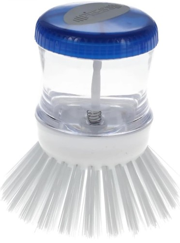 2 Scrubber Soap Dispense Palm Wash Brush Cleaning Pan Pot Dish Bowl Kitchen Tool - Picture 3 of 3