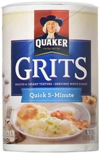 Quaker Regular Quick Grits, Case of Twelve 1.5 LB 24 Oz Canisters