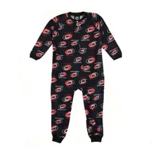 Carolina Hurricanes NHL Full Zip Raglan All Over Print Coverall Toddler (2T-4T)