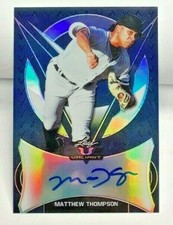 Matthew Thompson 2019 Leaf Valiant BLACK Refractor Autograph Auto /25 WHITE SOX