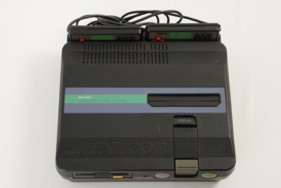 TWIN FAMICOM Console AN-505BK Tested System New Rubber Belt SHARP
