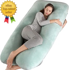 55 Inches Pregnancy Pillows for Sleeping U Shaped Maternity Full Body Pillow for