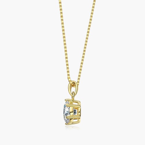 2CT D Moissanite Diamond Pendant Necklace for Women 925 Sterling Silvel Jewelry - Picture 9 of 15