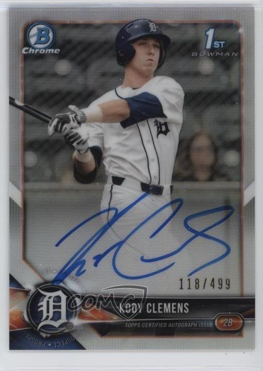 2018 Bowman Draft Chrome Pick Refractor 118/499 Kody Clemens #CDA-KC Auto 0ae4