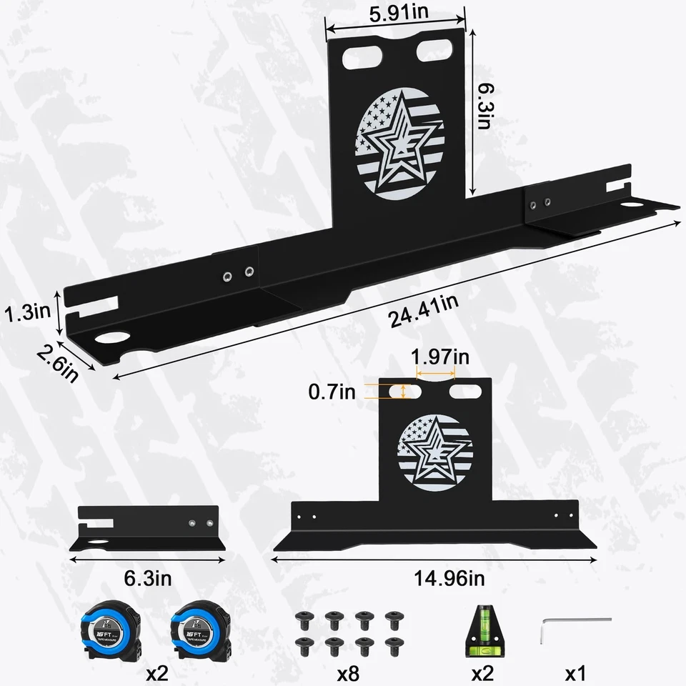 Wheel Alignment Tool with Tape Measure, Heavy-Duty Stainless Steel Plates - - Image 2 of 4