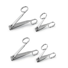Juego de 4 tijeras cortaúñas EZ Grip agarre cómodo cortaúñas
